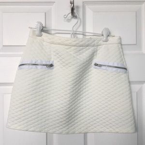Aqua quilted skirt